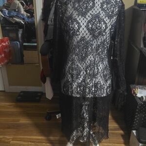 Forever 21 Black Lace Plus Size Dress
